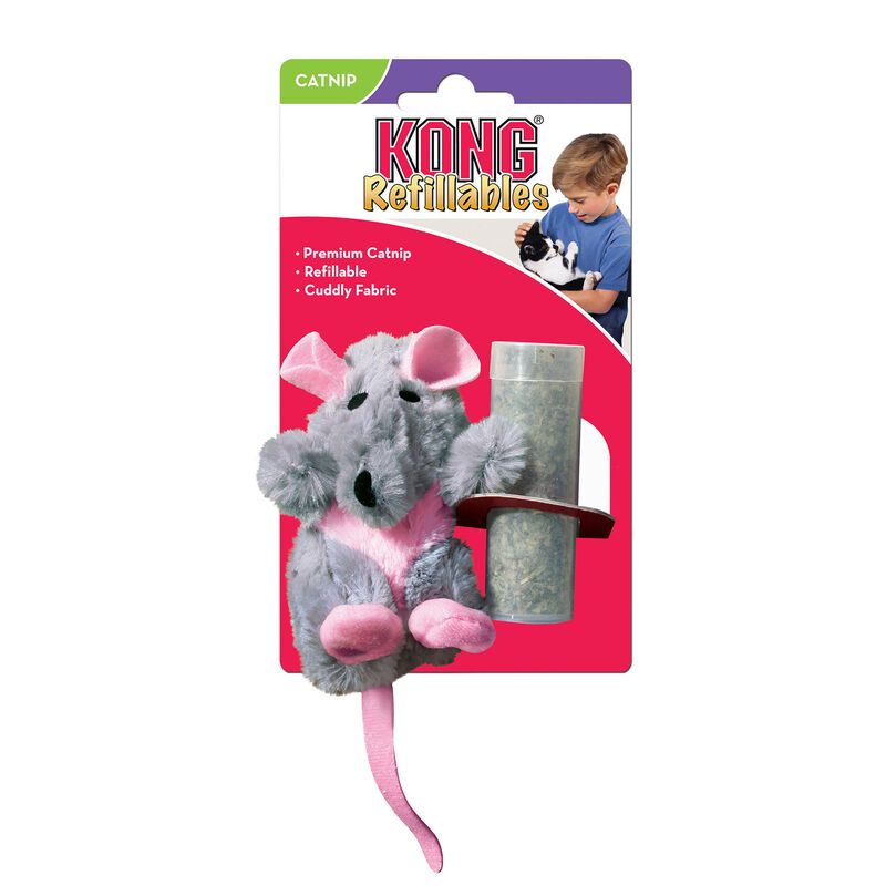 Kong Refillables Soft Plush Rat Cat Toy
