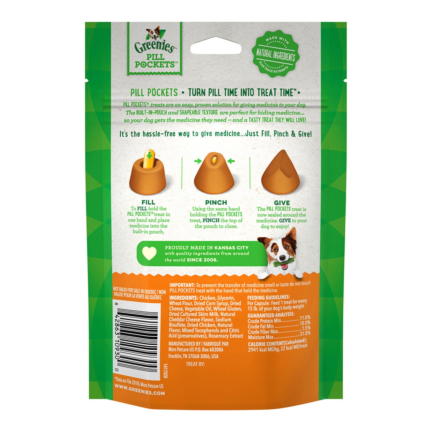 Greenies Pill Pockets Cheese Capsule Dog Treat