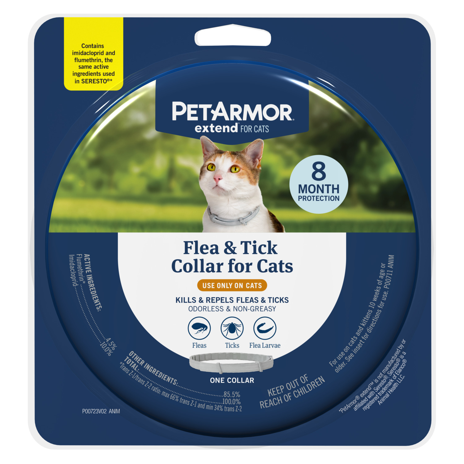 Petarmor Extend Flea & Tick Cat Collar, 1 Count
