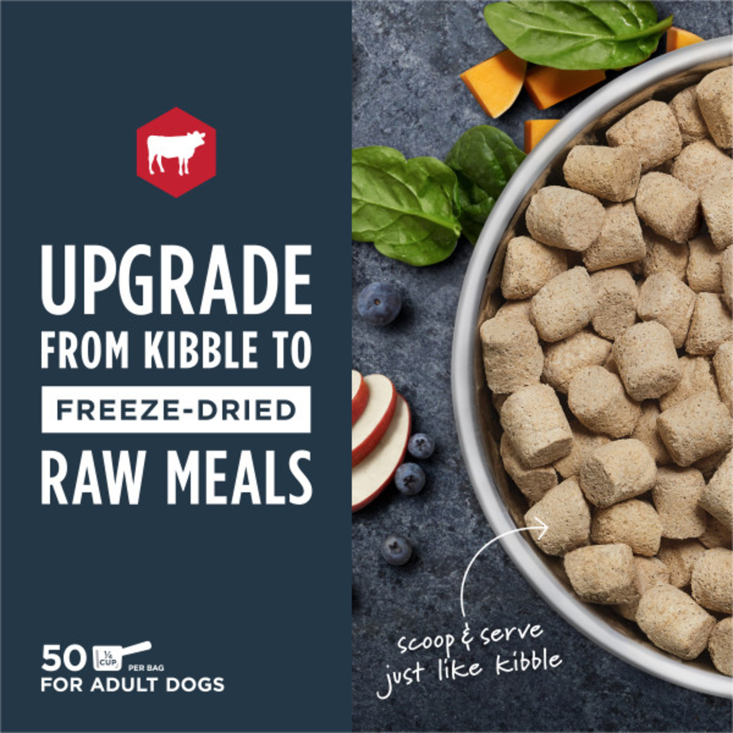 Instinct Raw Meals Beef Freeze-Dried Dog Food, 25 Oz