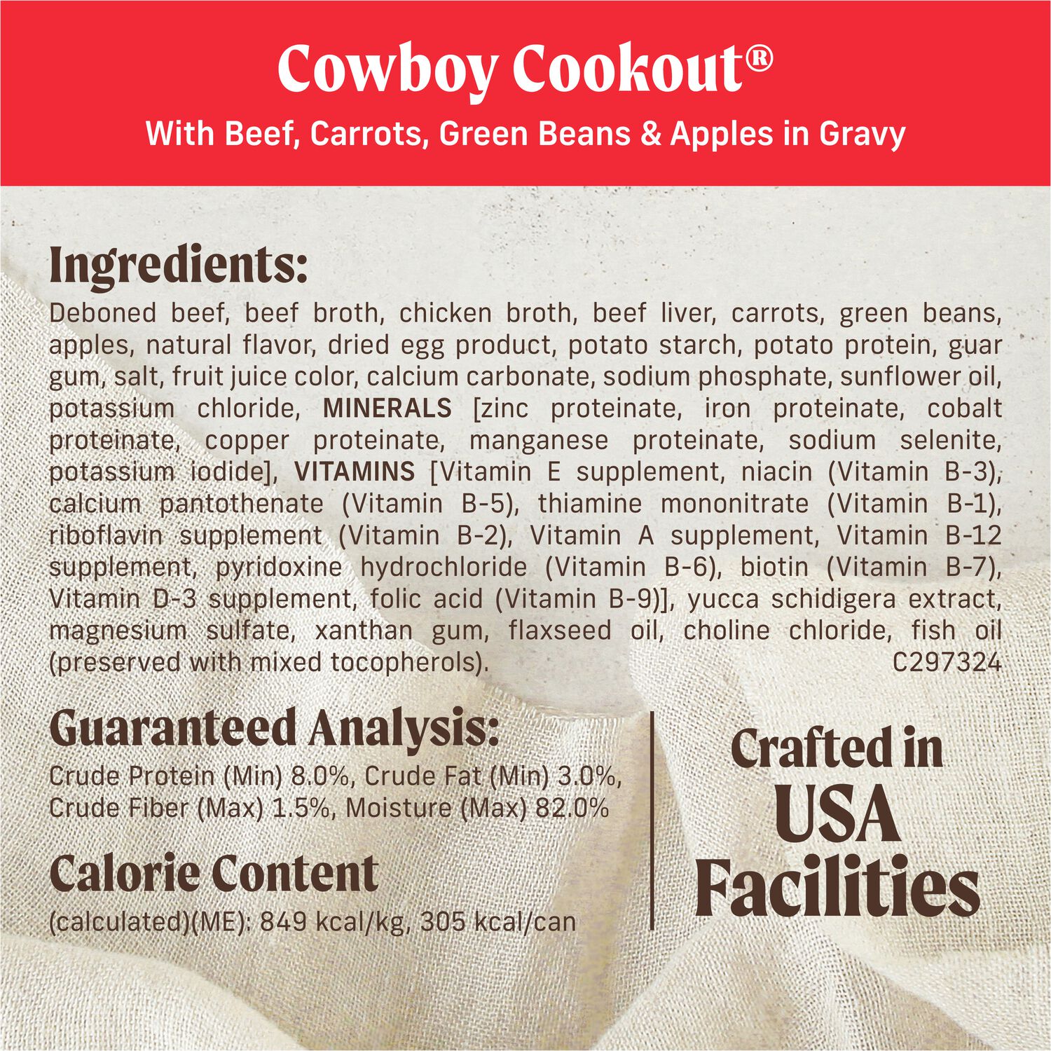 Merrick Grain-Free Premium And Wholesome Gluten Free Wet Adult Dog Food, Cowboy Cookout Recipe, 12.7-Oz Can