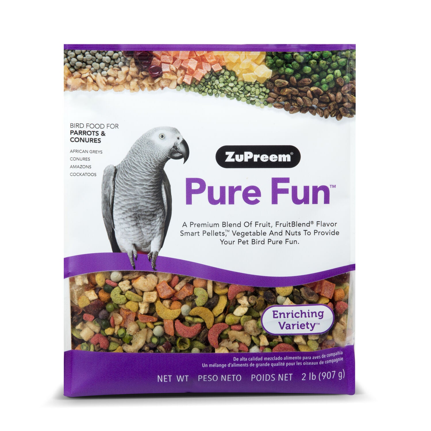 Zupreem Pure Fun Bird Food For Parrots & Conures