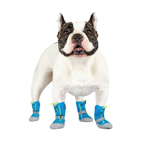 Canada Pooch Hot Pavement Boots For Dogs - Blue, Pack Of 4