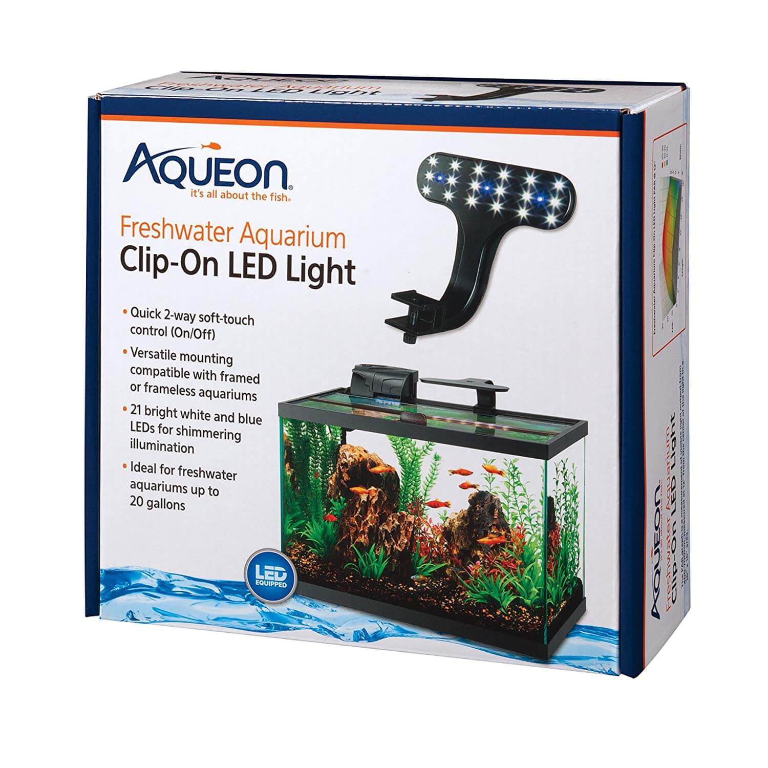 Aqueon Freshwater Aquarium Clip-On Led Light