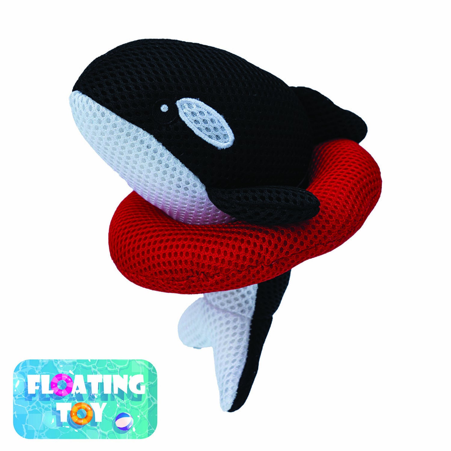 Territory Whale Floating Mesh Squeaky Dog Toy