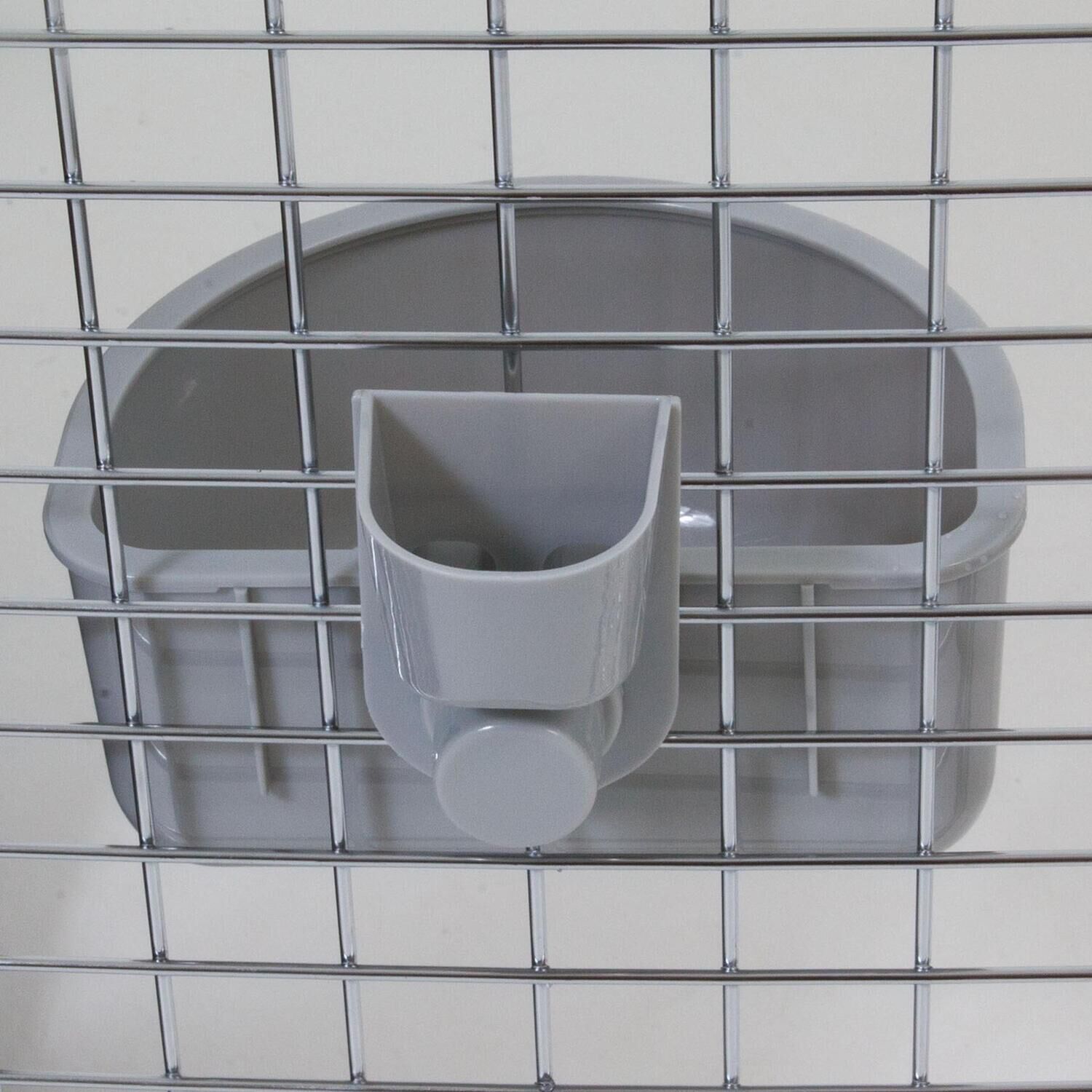 Petmate No Spill Kennel Accessory Dog Cup, Grey, Large