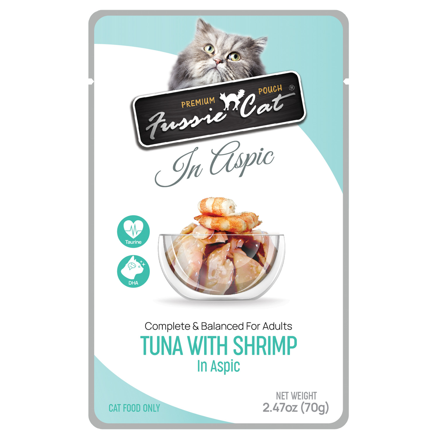 Fussie Cat Premium Tuna With Shrimp In Aspic Wet Cat Food, 2.47Oz