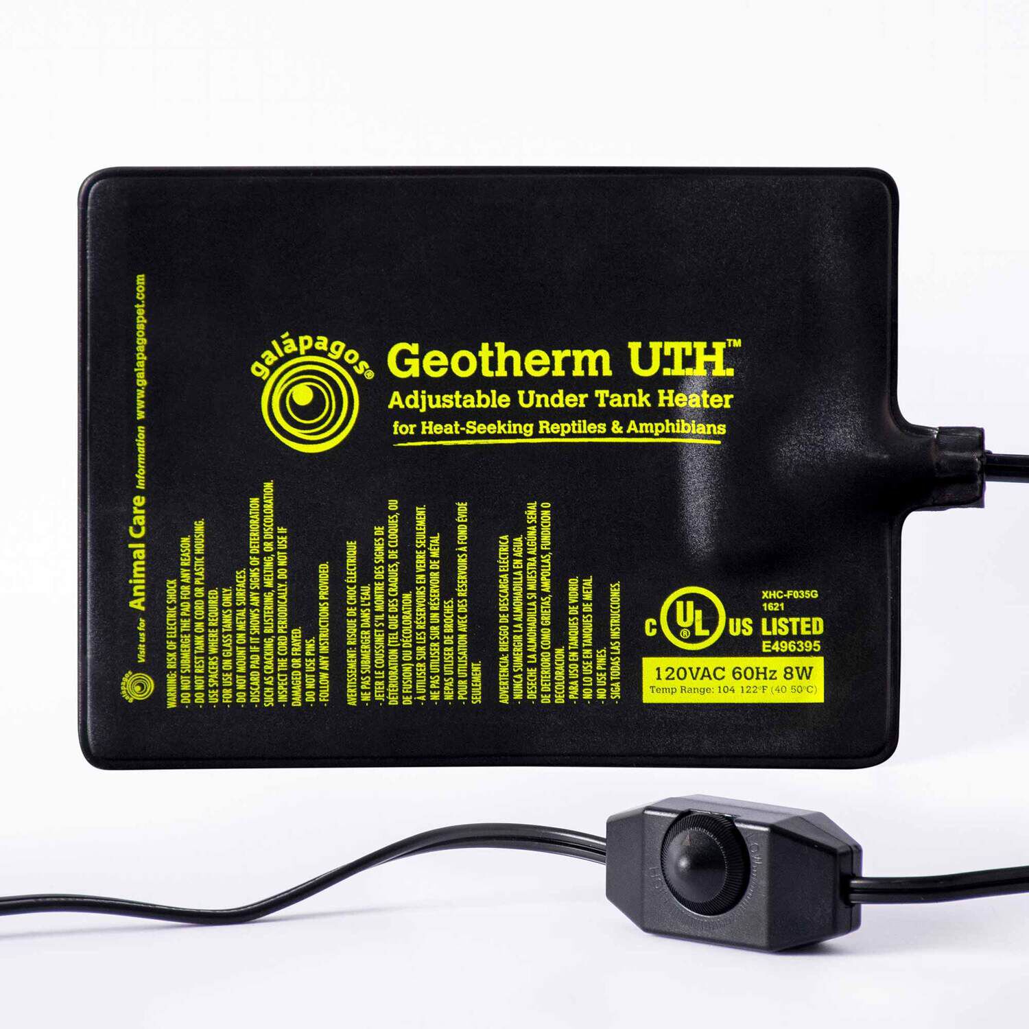 Gal&aacute;pagos Geotherm Under Tank Heater, 10-20 Gallon, 8W, 8In X 6In