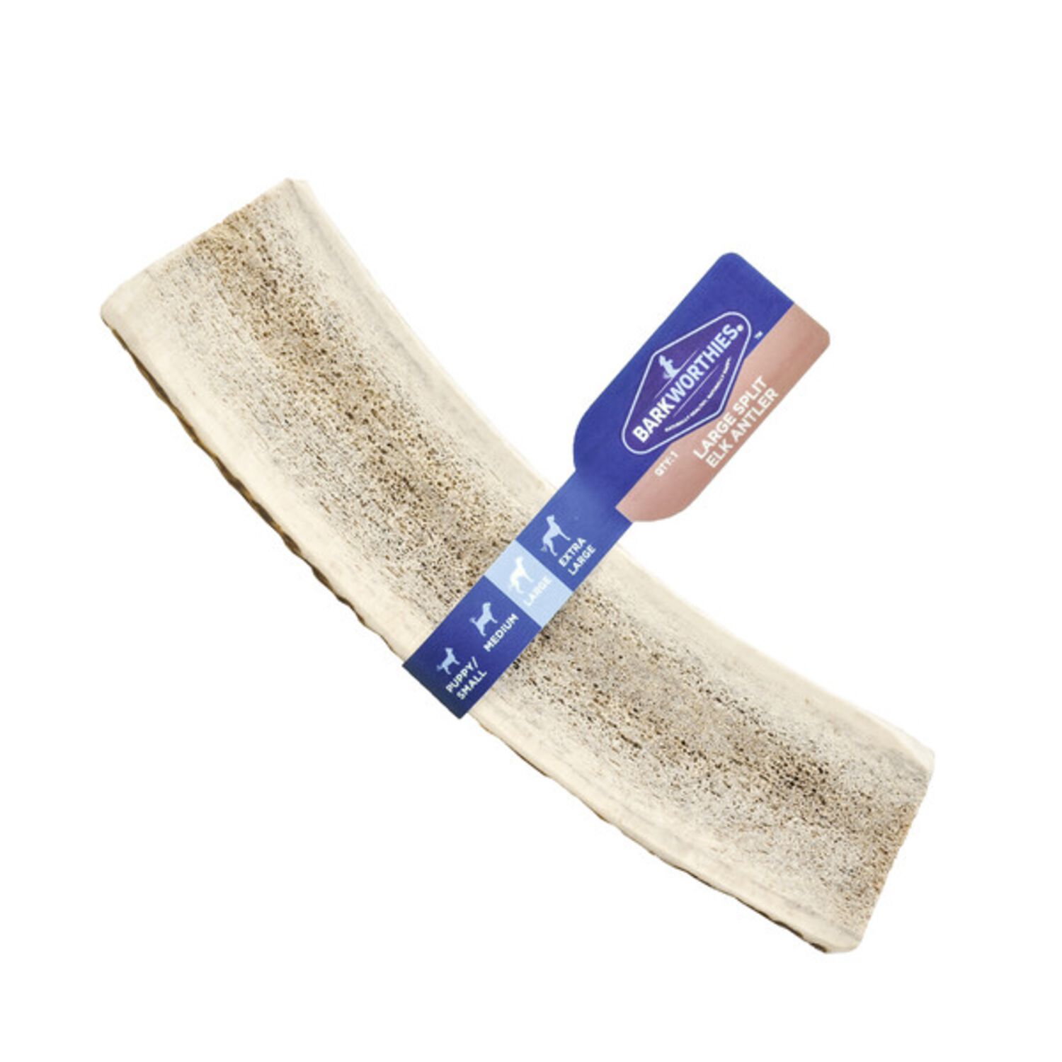 Barkworthies Split Elk Antler Dog Chew, Large