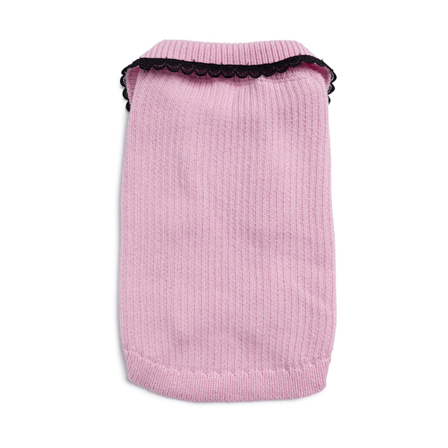 Aristopet Pink Button Heart Rib Knit Dog Sweater, Pink, Large