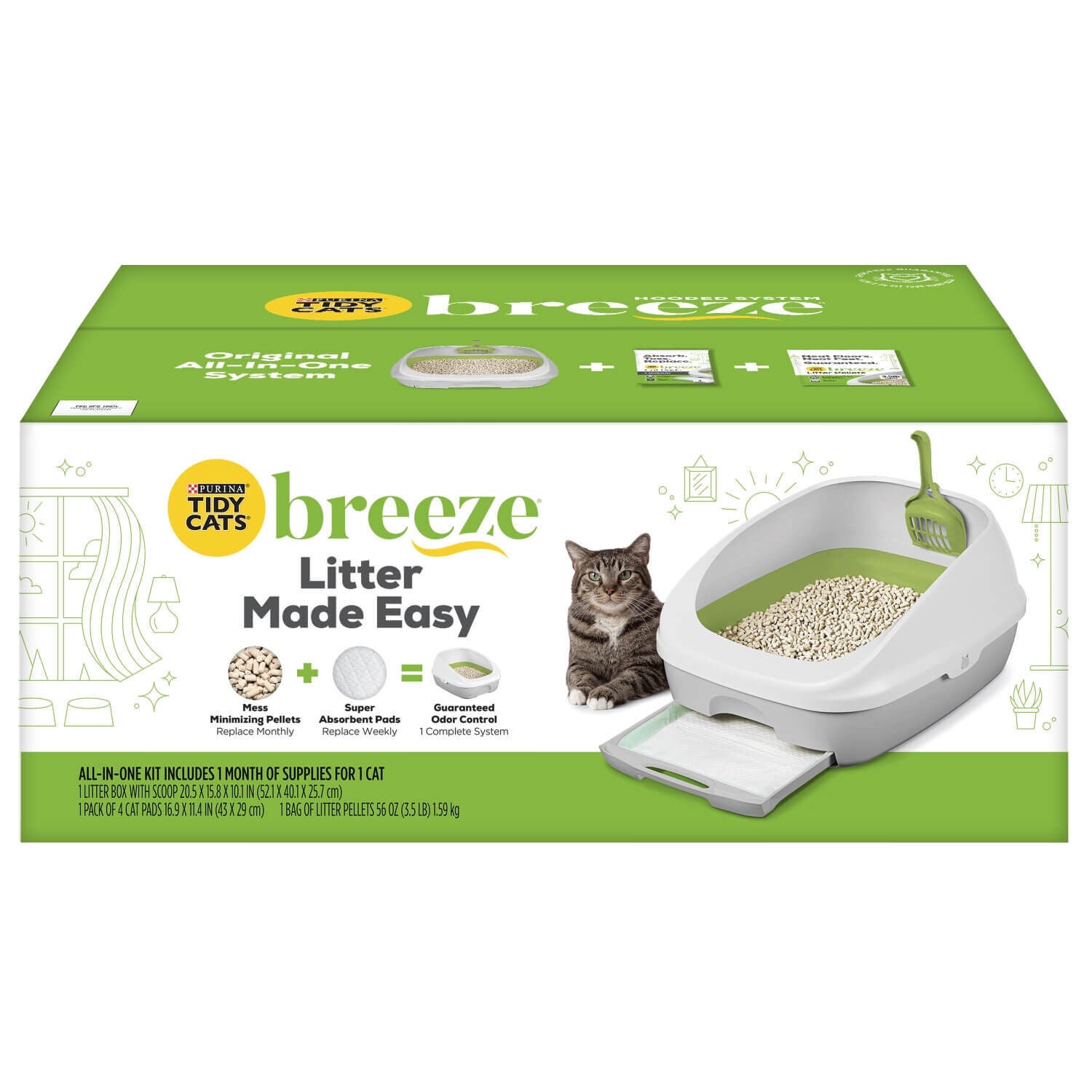 Breeze Cat Litter System Starter Kit 1ea Pet Supermarket