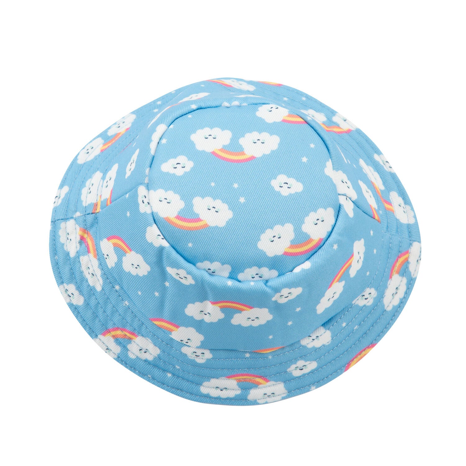 ハット THE.H.W.DOG & CO.  SMALL BUCKET HAT 38 Simply Dog Rainbow & Clouds Bucket Hat For Dogs | Pet Supermarket