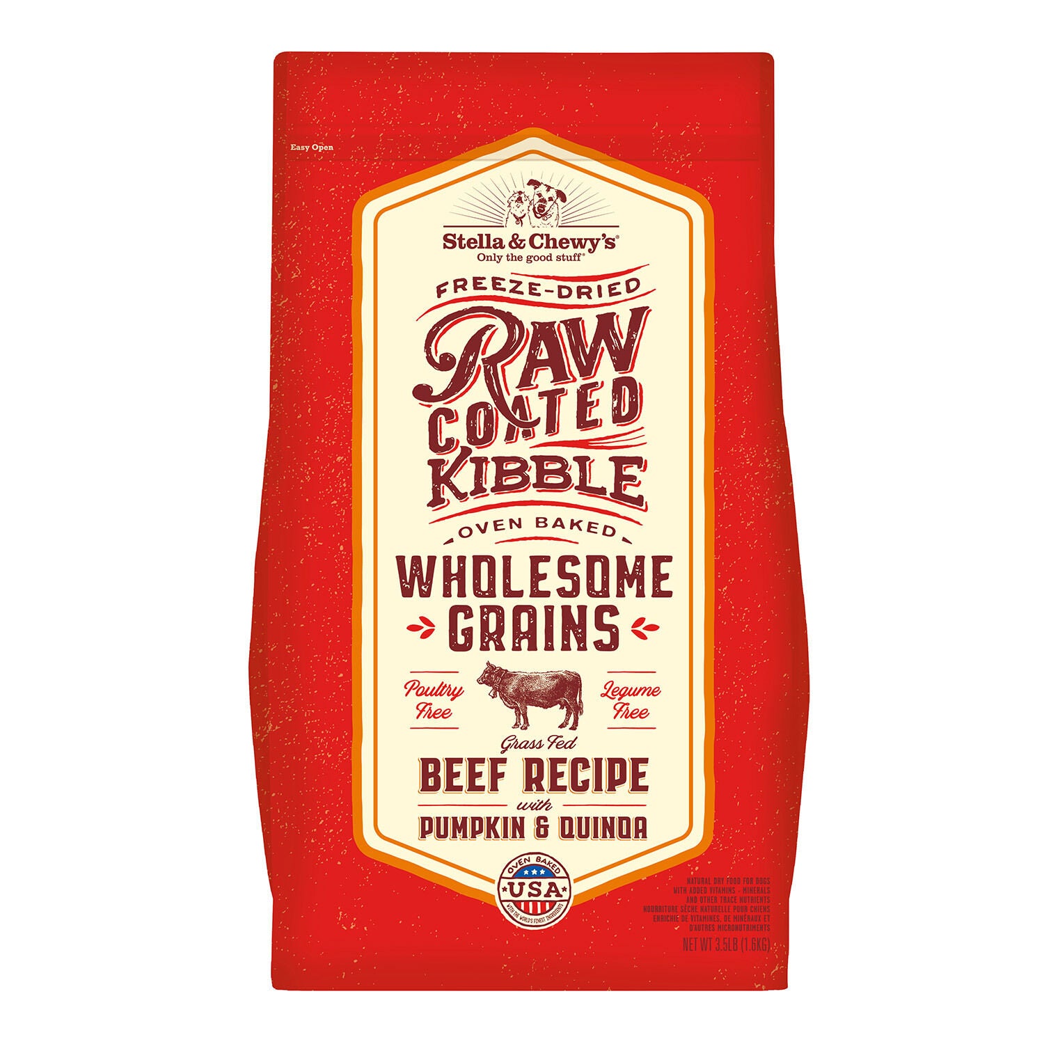 Stella & Chewy's Raw Coated Wholesome Grain Beef Recipe Dog Food