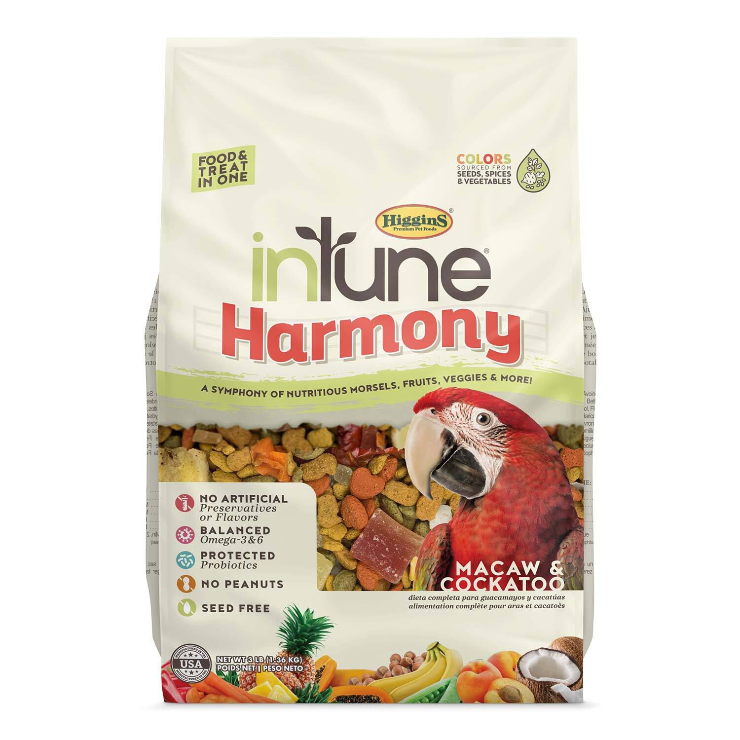 Higgins Intune Harmony Macaw 3Lb Bird Food