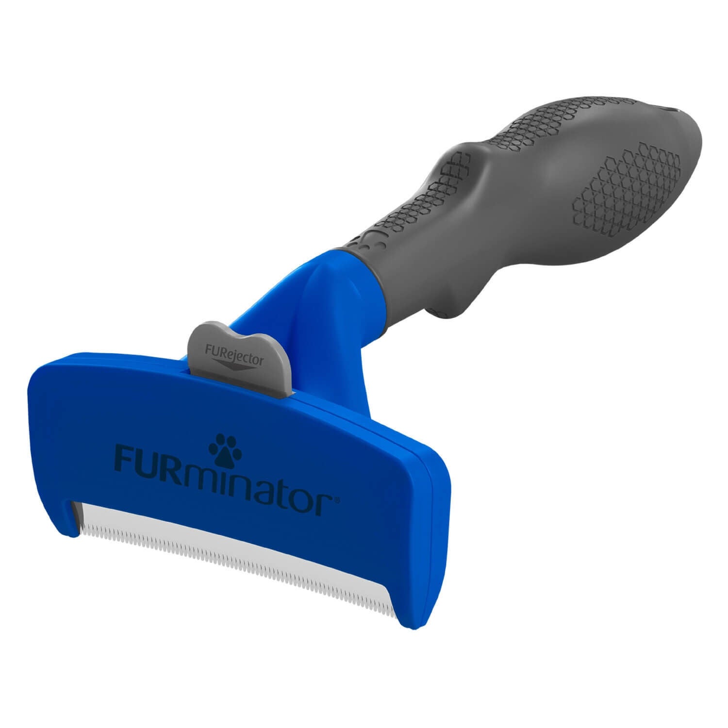 Furminator Long Hair Deshedding Dog Grooming Tool, Large - Grey/Blue