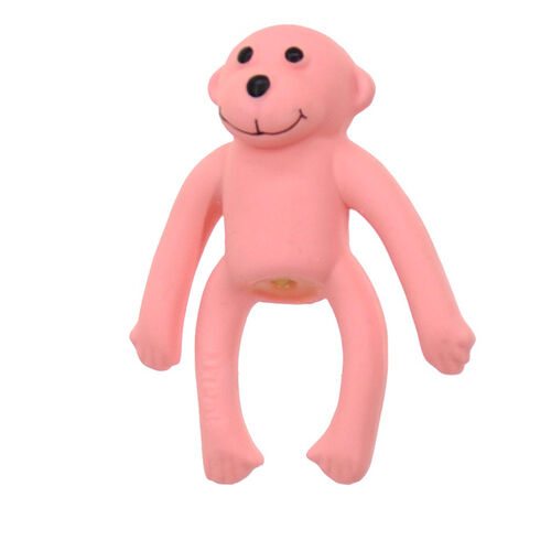 Li'L Pals Latex Monkey Dog Toy - Pink