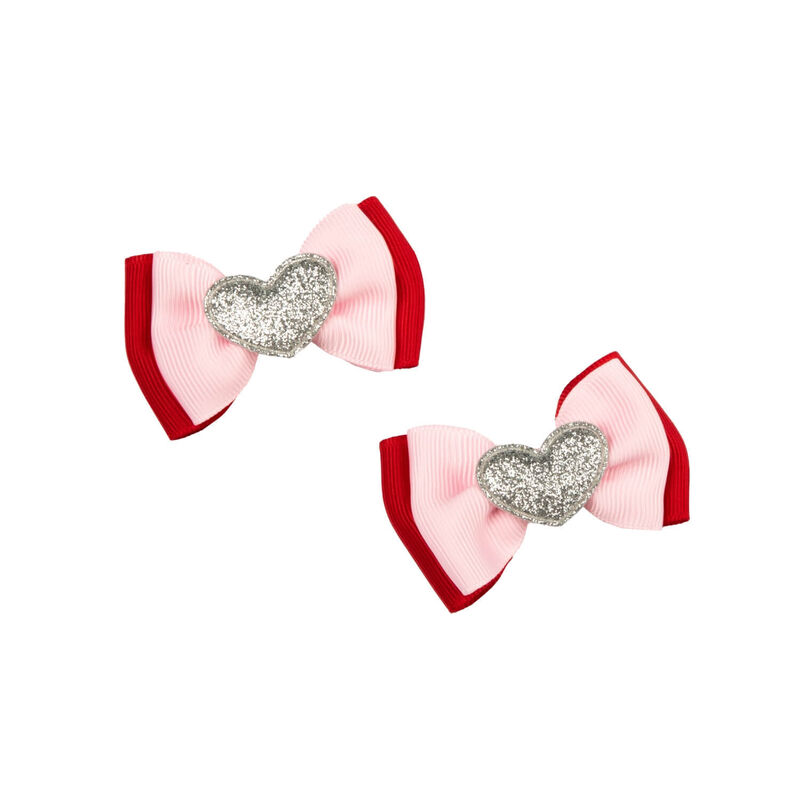 Shiny Heart Hair Bow image number 1
