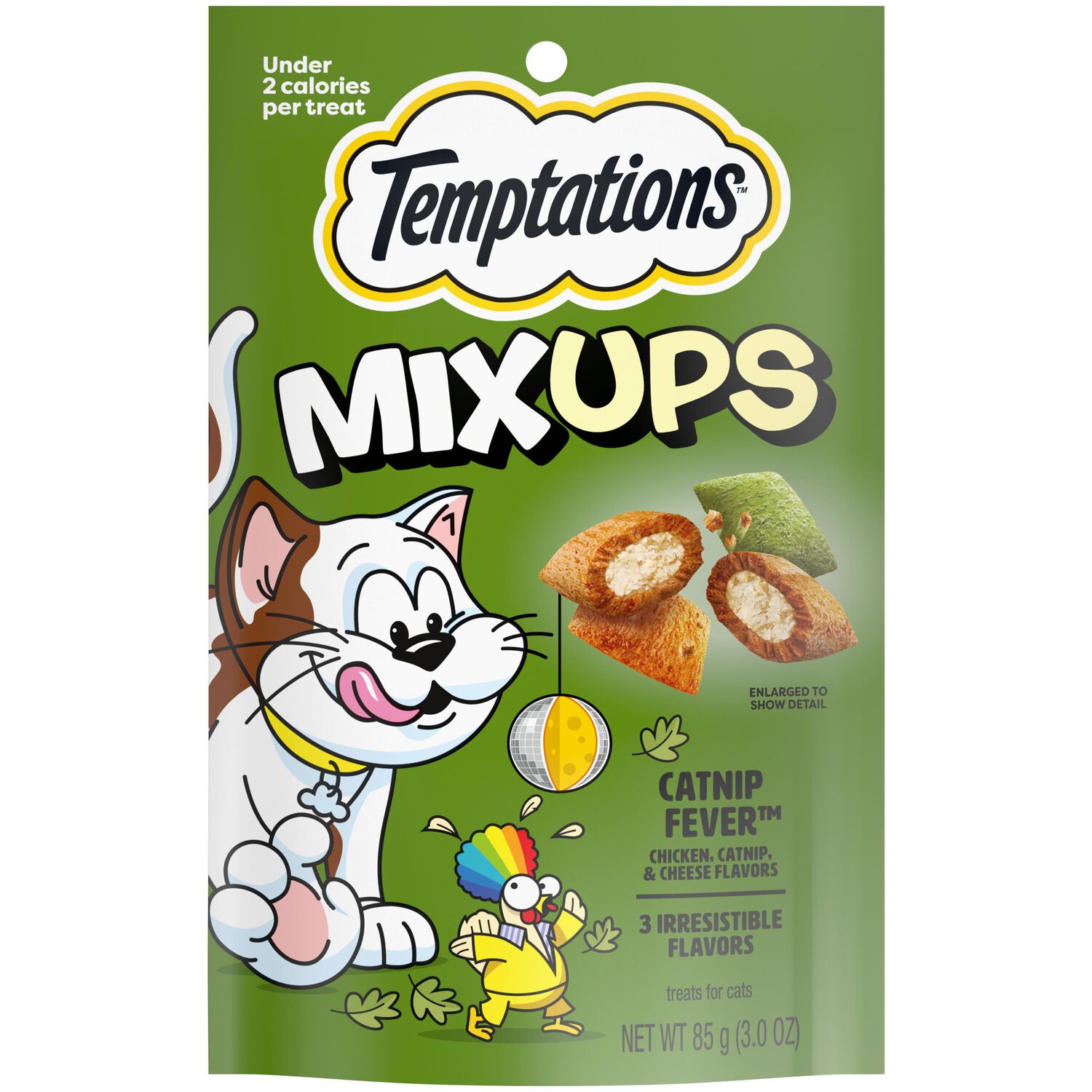 Temptations Mixups Catnip Fever Crunchy & Soft Cat Treats, 3-Oz Bag