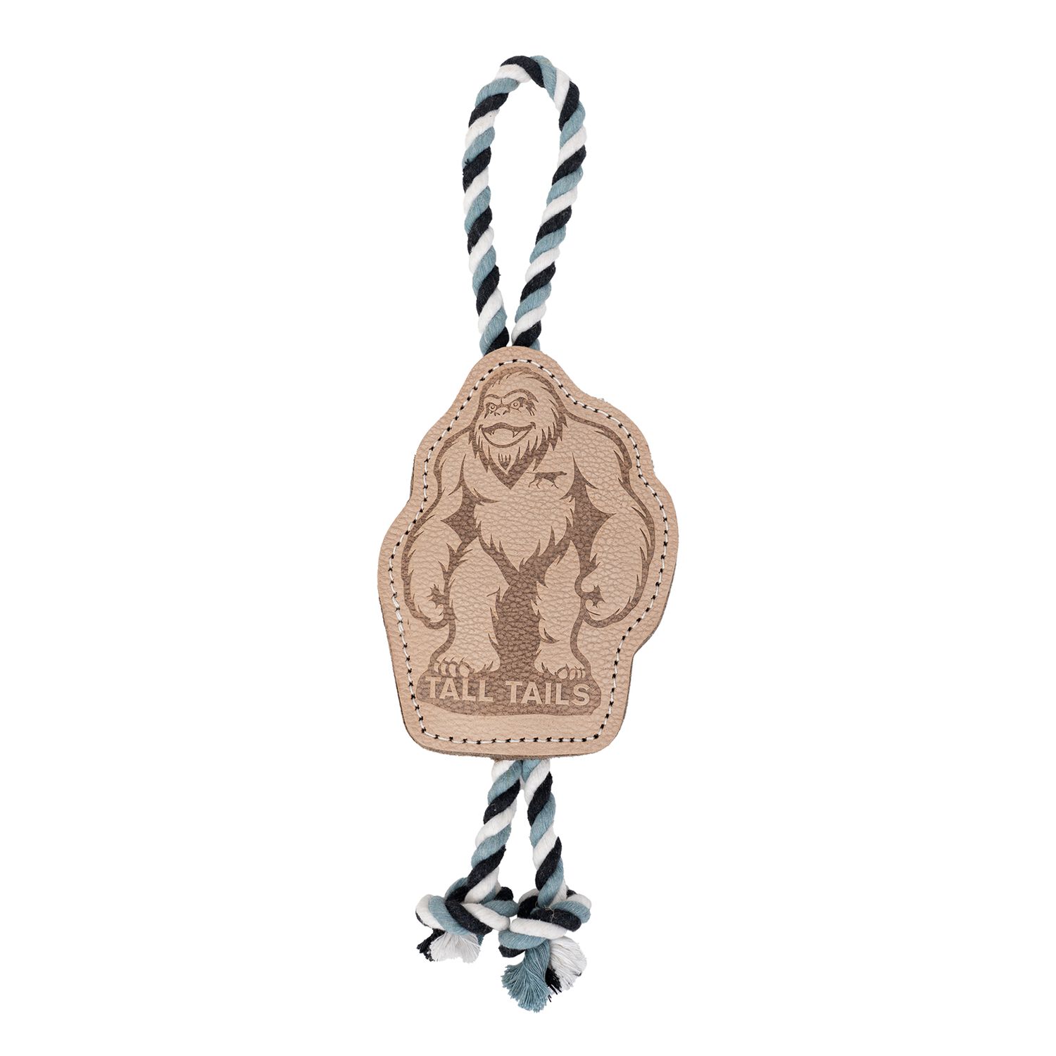 Tall Tails Natural Leather Big Foot Rope Tug Dog Toy, 16-Inch