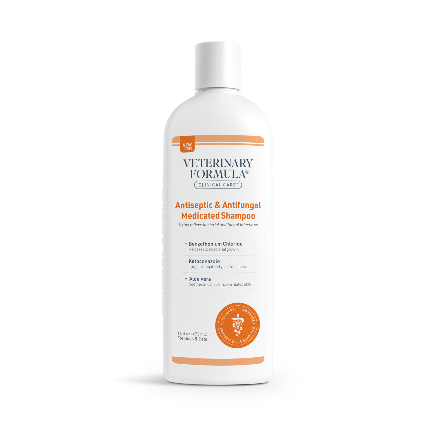 Veterinary Formula Clinical Care Antiseptic And Antifungal Cat & Dog Shampoo, 16-Oz Bottle