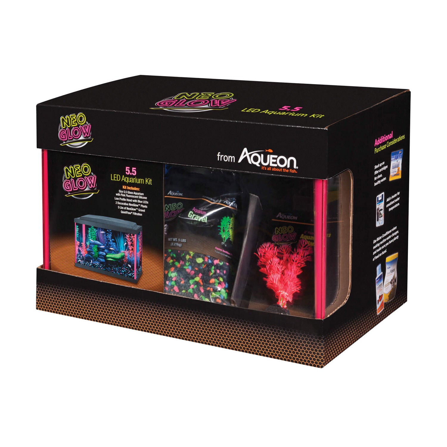 Neoglow Led Aquarium Kit Pink 5.5gal Pet Supermarket
