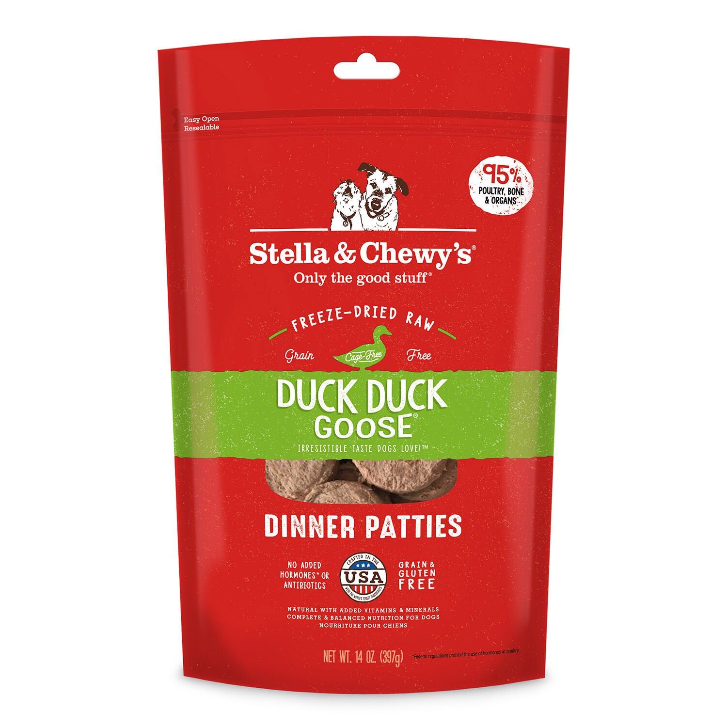 Stella & Chewy's Freeze-Dried Raw Dog Food Dinner Patties - Duck Duck Goose Recipe
