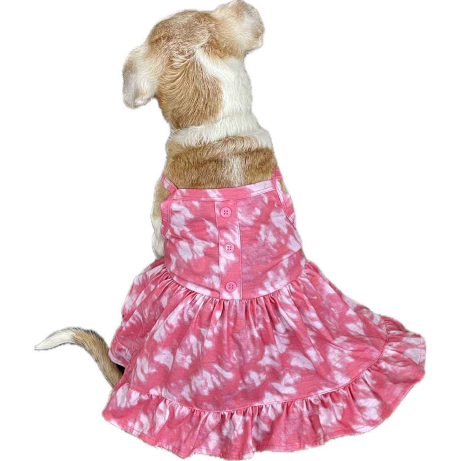 Bailey & Bella Pink Tie Dye Summer Dog Dress