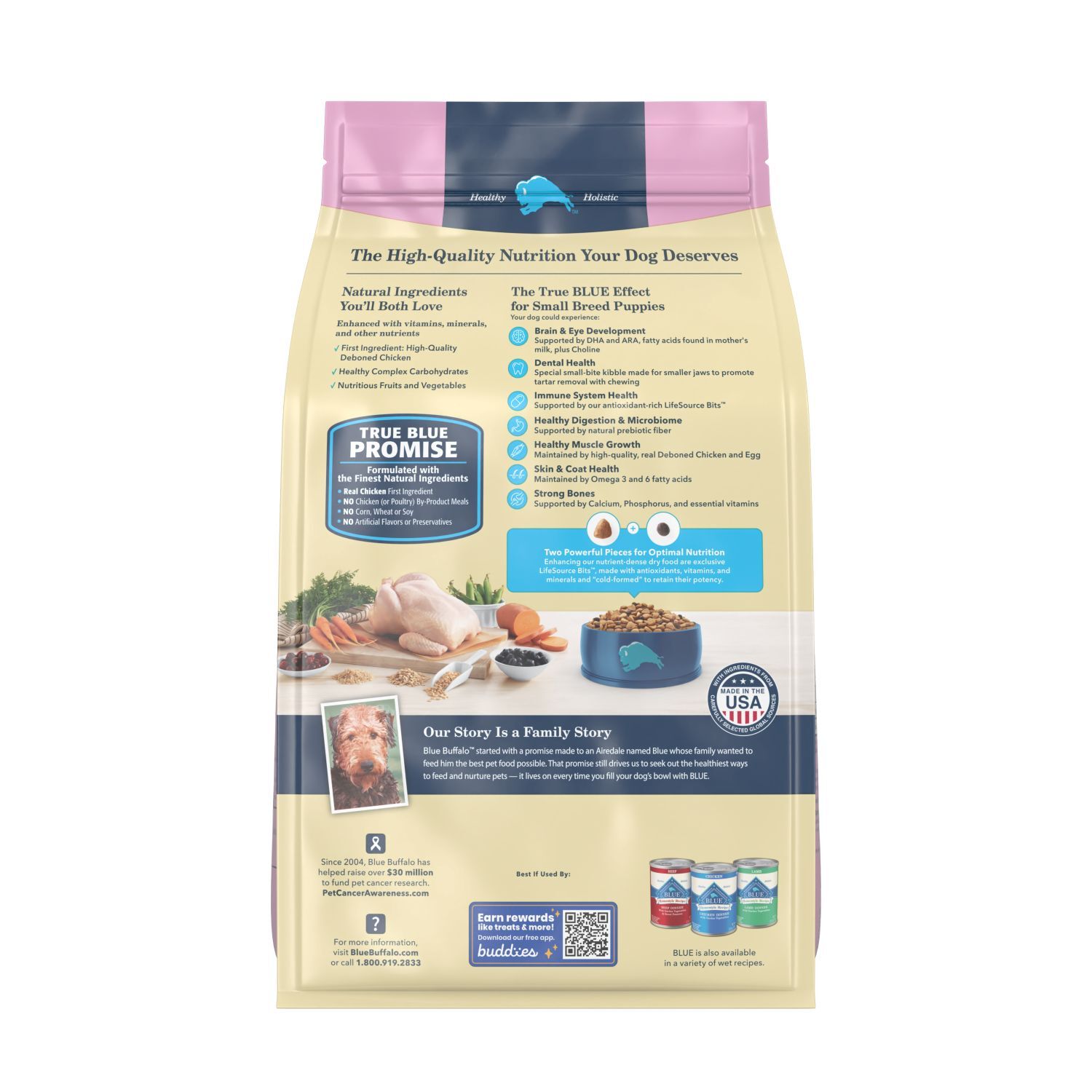 Blue Buffalo Life Protection Formula Small Breed Chicken & Oatmeal Recipe Puppy Dog Food, 5-Lb