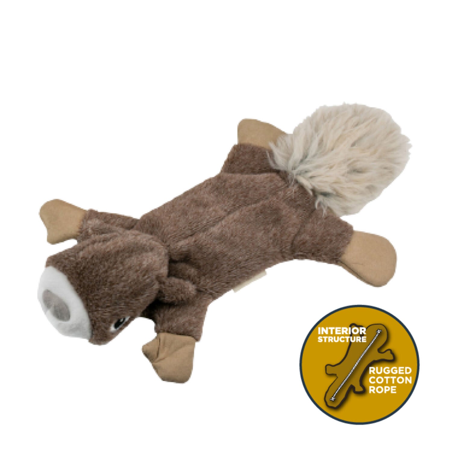 Tall Tails Stuffless Squirrel Plush Squeaky Dog Toy, 16"