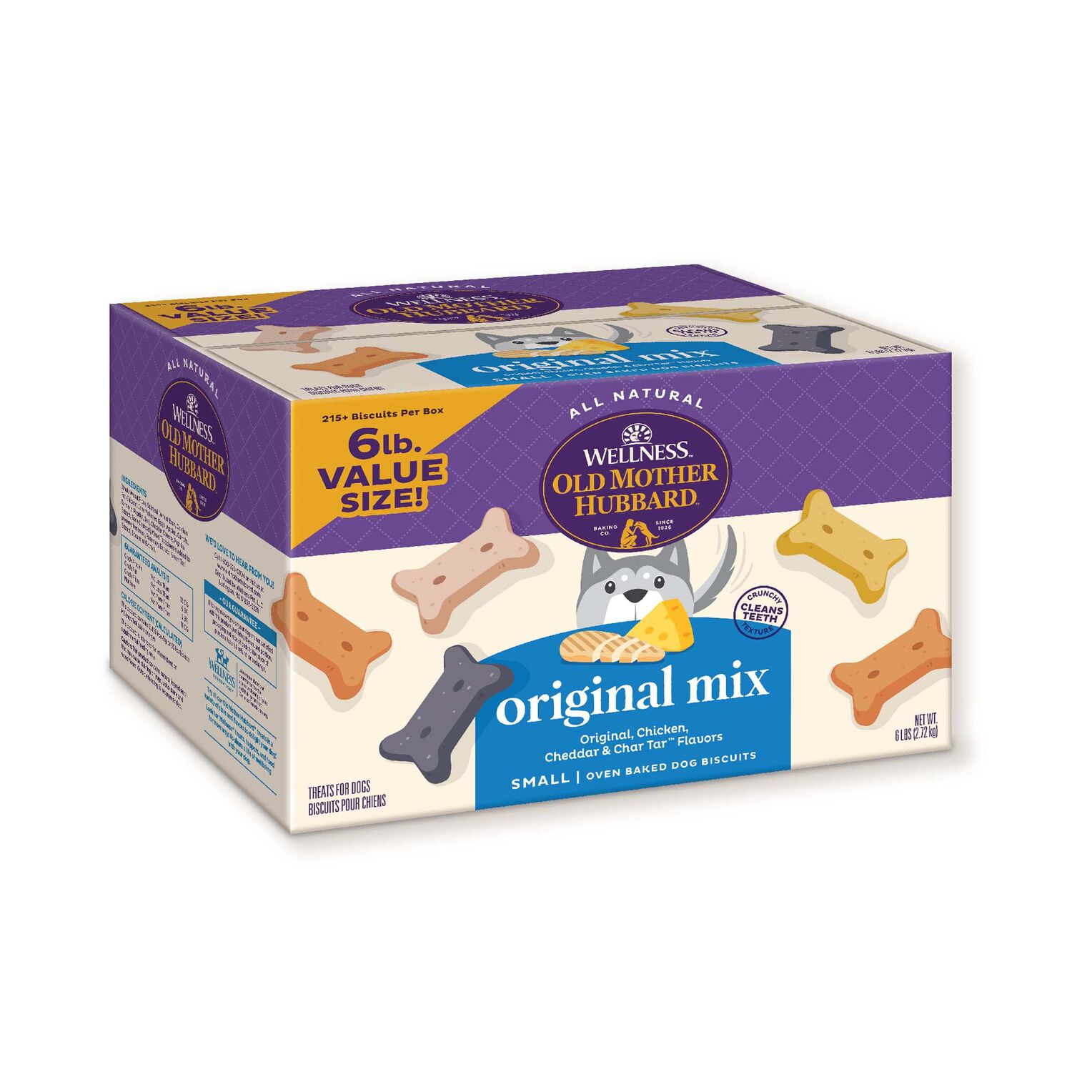 Old Mother Hubbard By Wellness Original Mix Crunchy Small Biscuits Dog Treats, 6-Lb