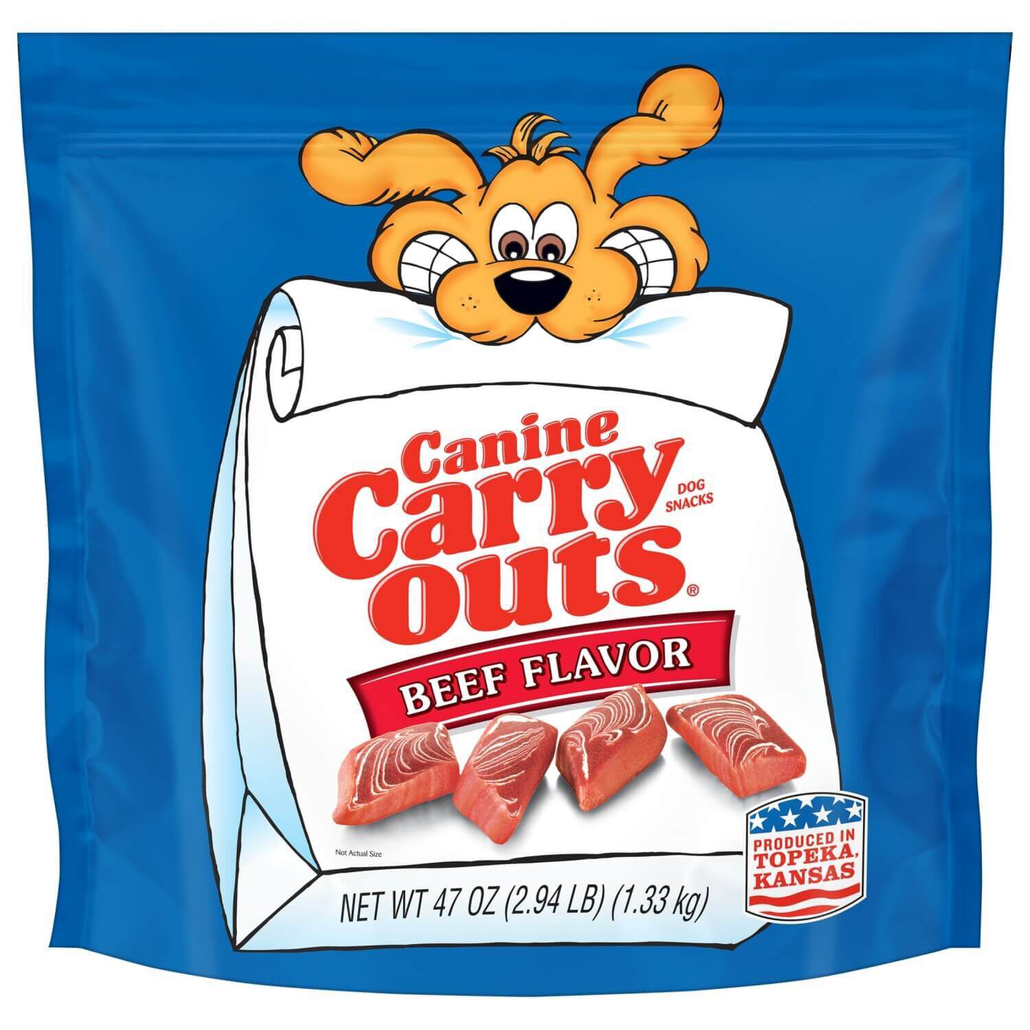 Canine Carry Outs Beef Flavored Soft & Chewy Dog Treats, 4.5-Oz Bag