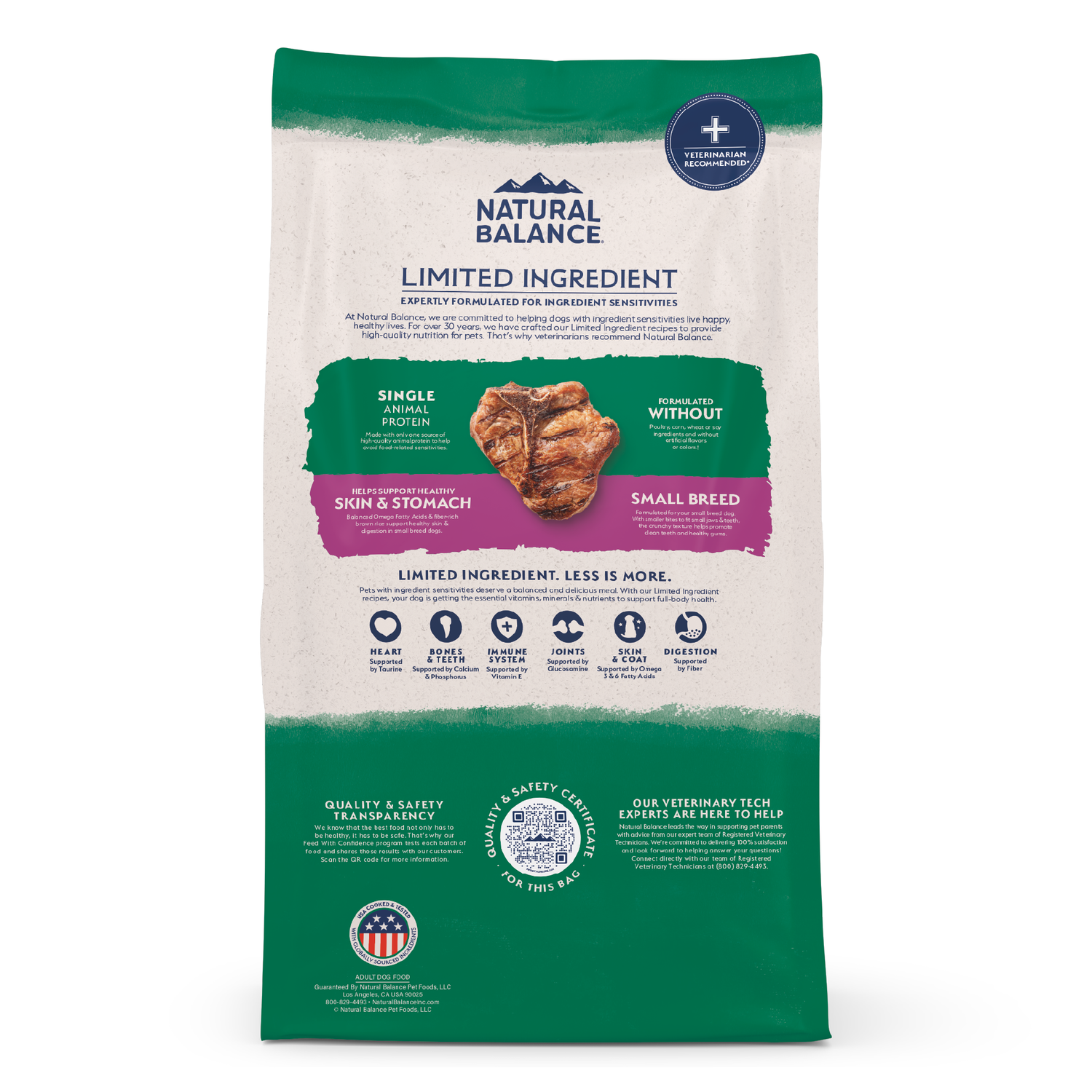 Natural Balance Limited Ingredient Dry Dog Food, Lamb & Brown Rice Small Breed Recipe, 12-Lb Bag