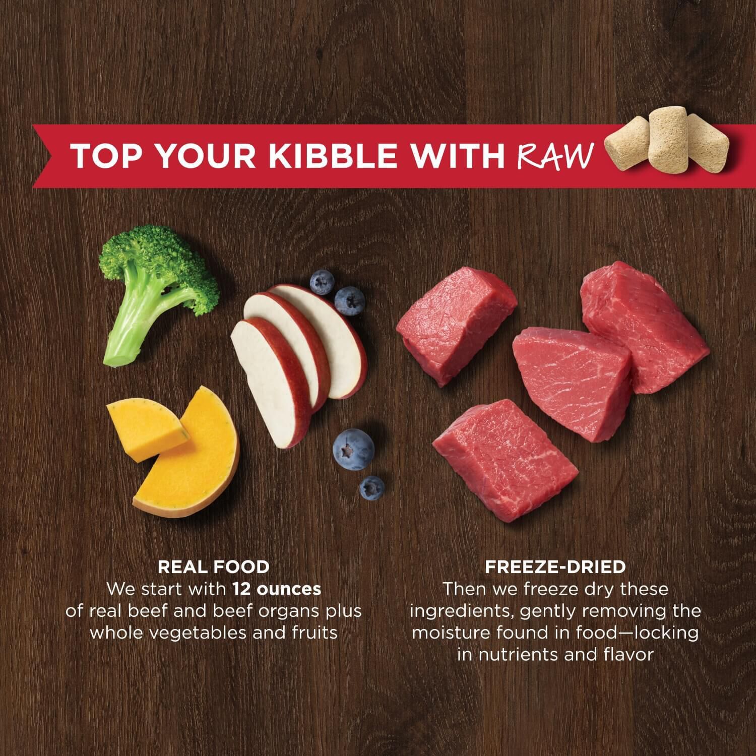 Instinct Freeze-Dried Raw Boost Mixers Grain-Free Beef Recipe Freeze-Dried Dog Food Topper