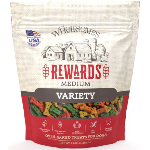 Wholesomes Rewards Crunchy Dog Treats, Variety Pack