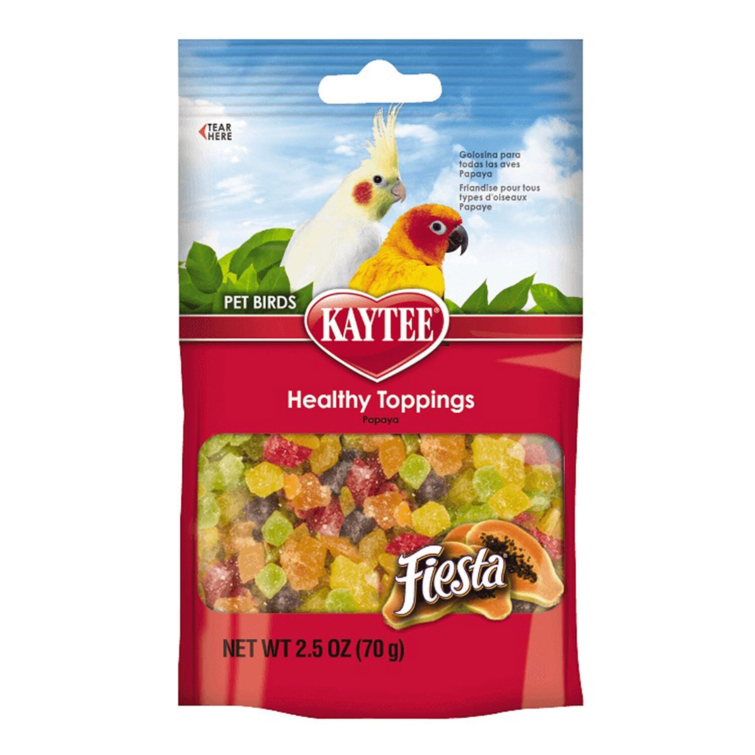Kaytee Fiesta Healthy Toppings Papaya Bits Bird Treat