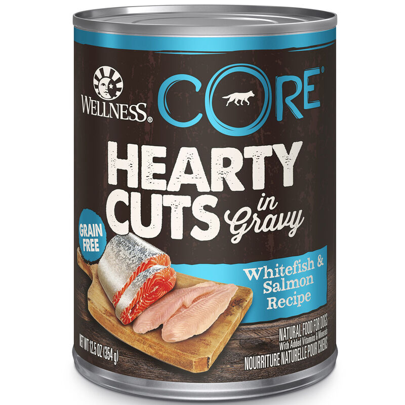 Core Hearty Cuts Whitefish & Salmon Dog Food image number 1