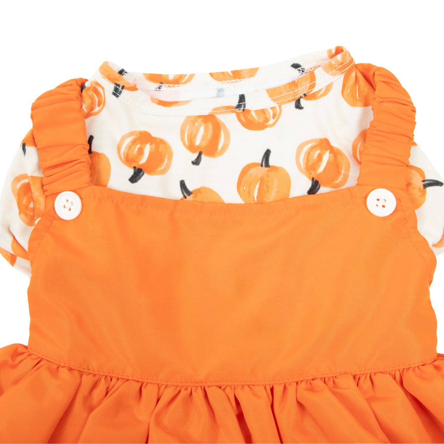 Aristopet Orange Pumpkin Overalls Dog Dress, Extra Large