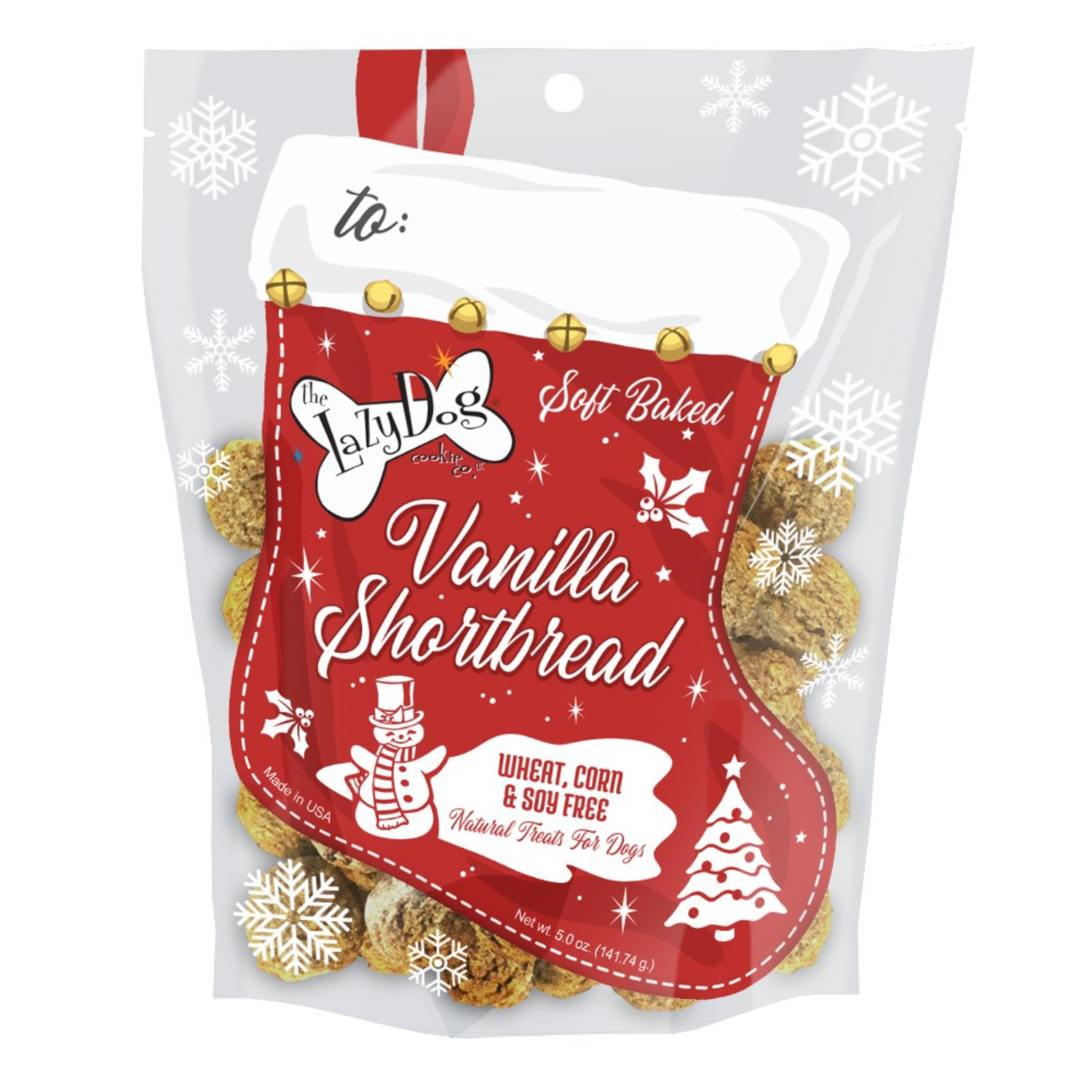 Lazy Dog Cookie Co Vanilla Shortbread Holiday Mutt Mallows Soft Baked Dog Treats