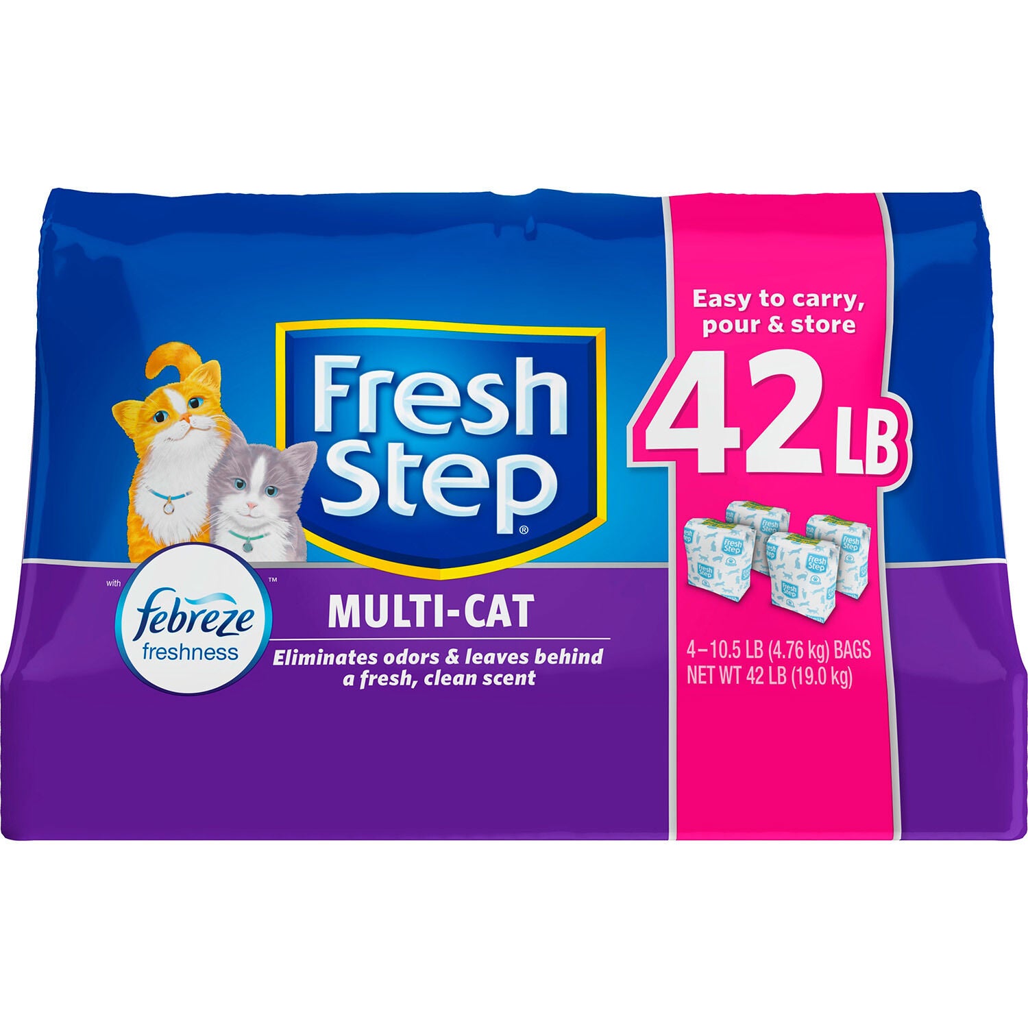 Multicat Scented Litter With The Power Of Febreze Clumping Cat Litter 42 Pounds