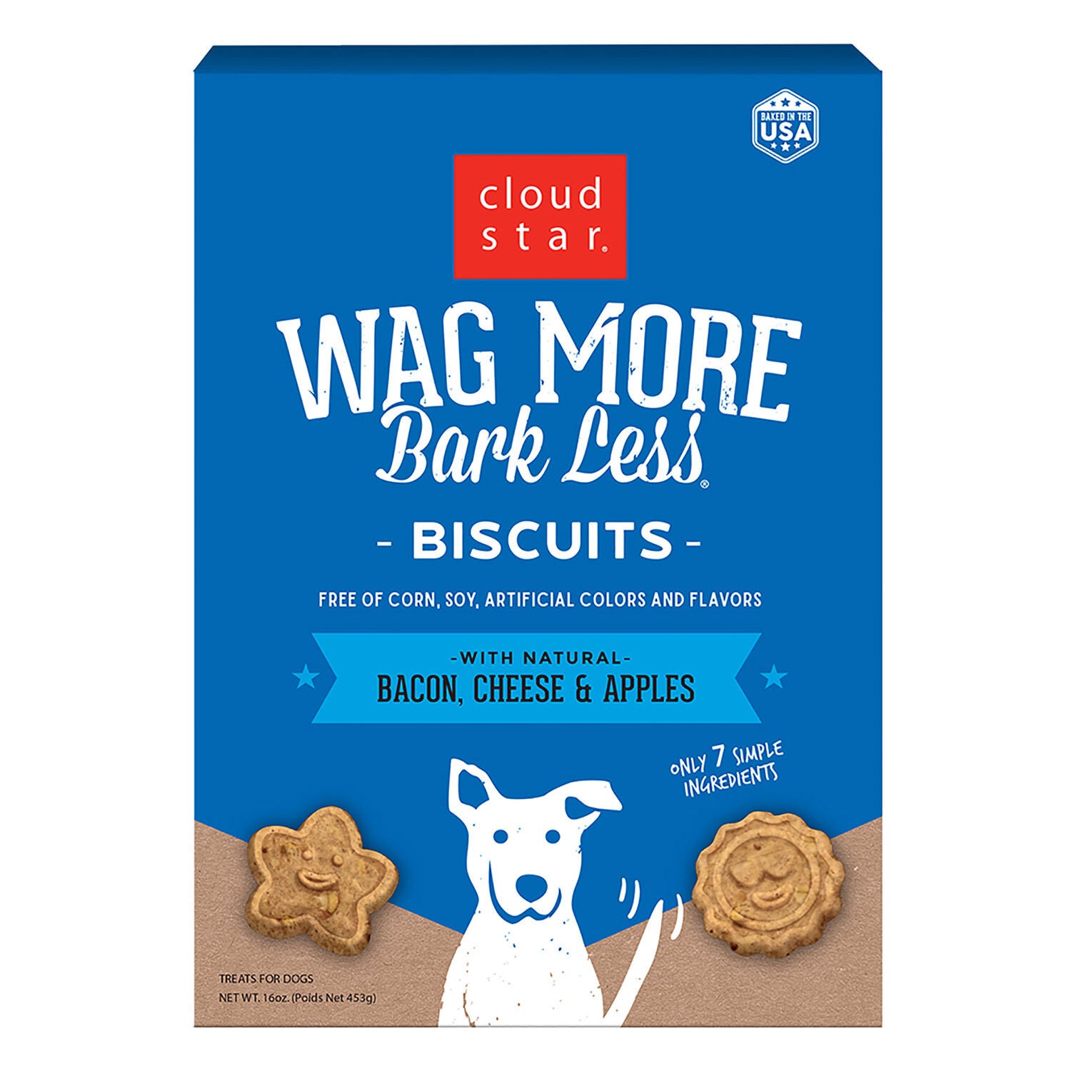 Wag More Bark Less Cloud Star Oven Baked With Bacon, Cheese & Apples Dog Treat