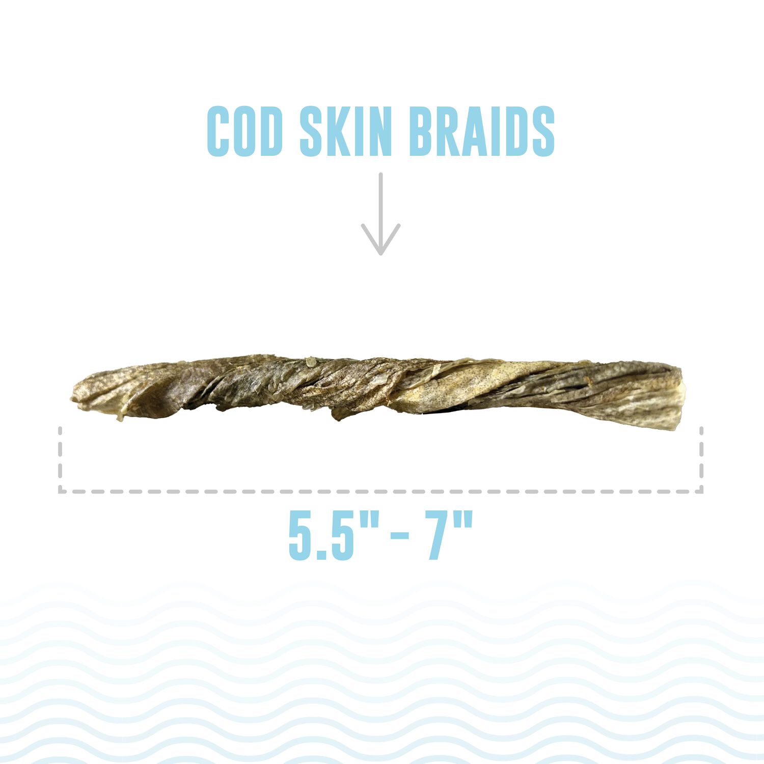Icelandic+ Hand Wrapped Cod Skin Braids Limited Ingredient Dog Treats, 4.1-Oz, 5-Pack