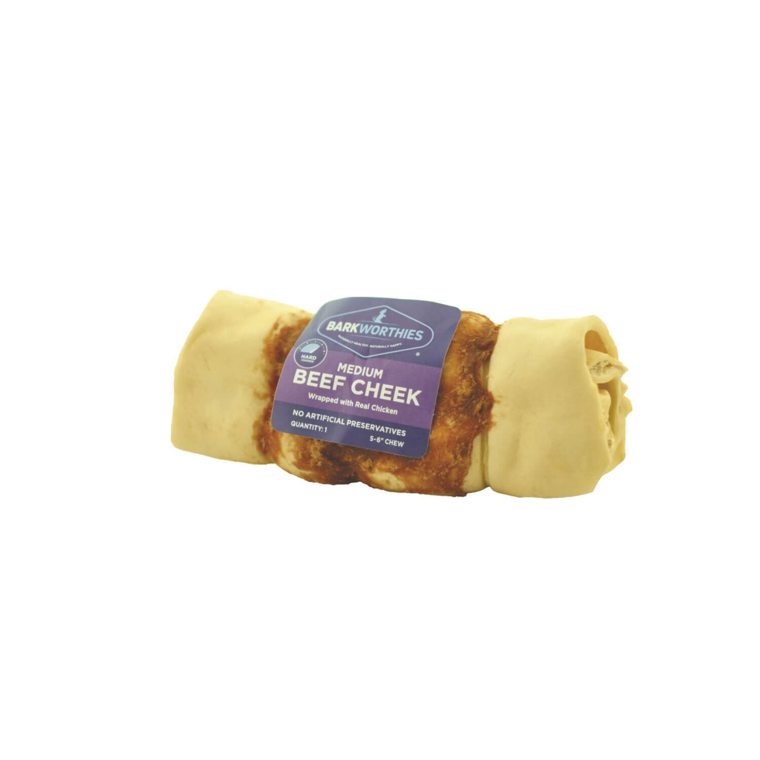 Barkworthies Beef Cheek Wrapped With Chicken Dog Treat