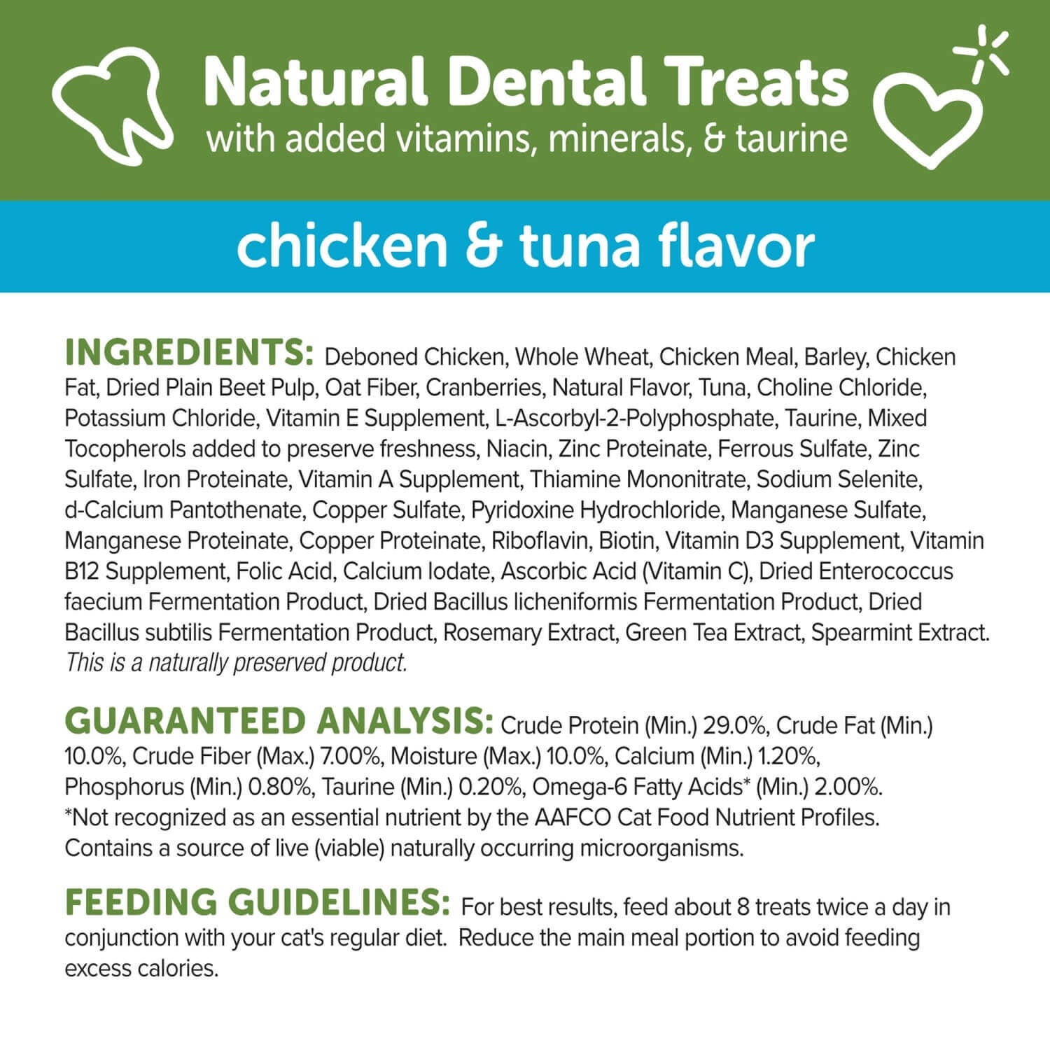 Whimzees Cat Dental Treats, Chicken & Tuna