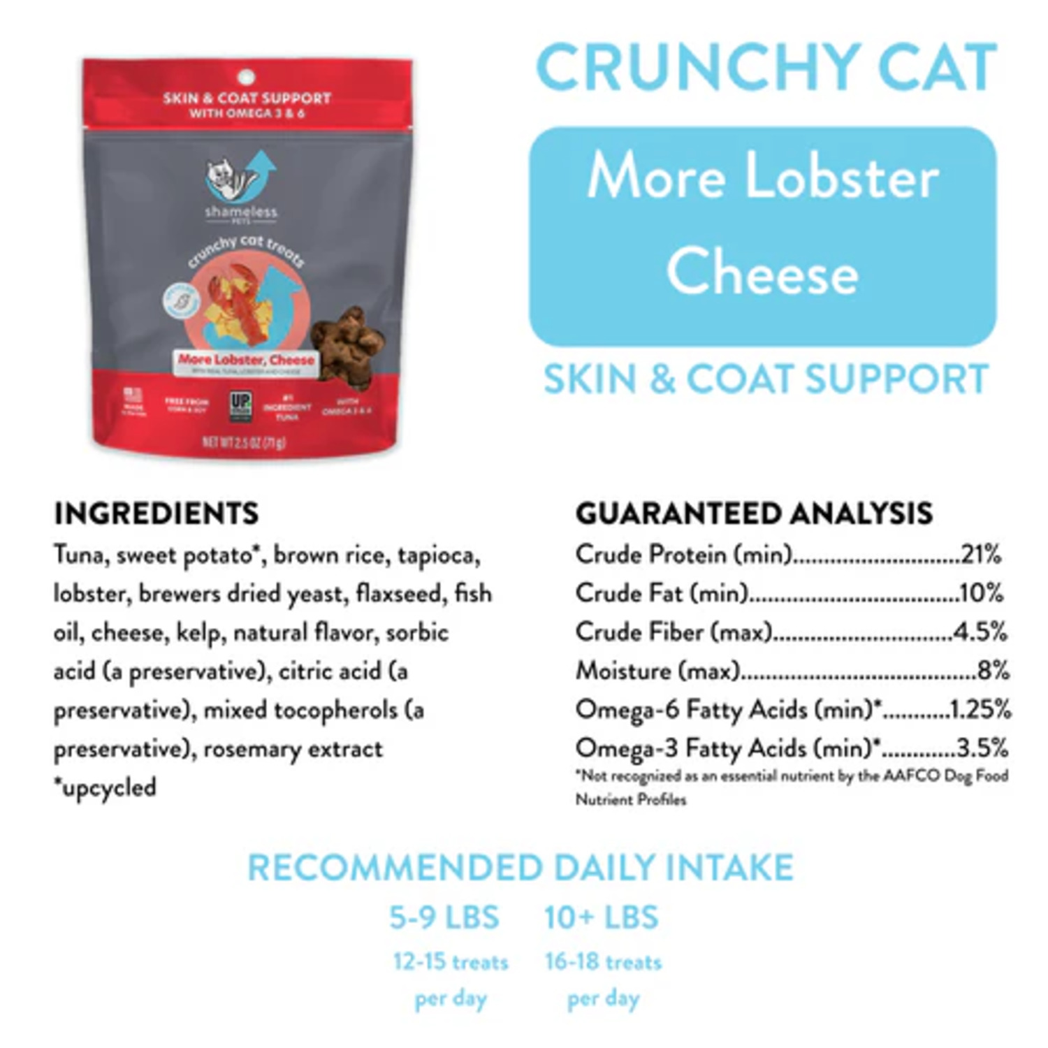 Shameless Pets More Lobster & Cheese Crunchy Cat Treats