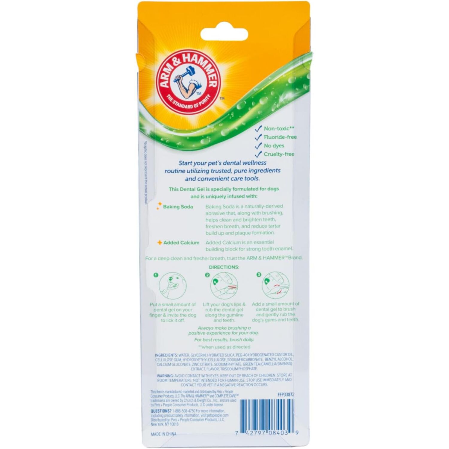 Arm & Hammer Complete Care Gel Dental Kit For Dogs, Chicken Flavor