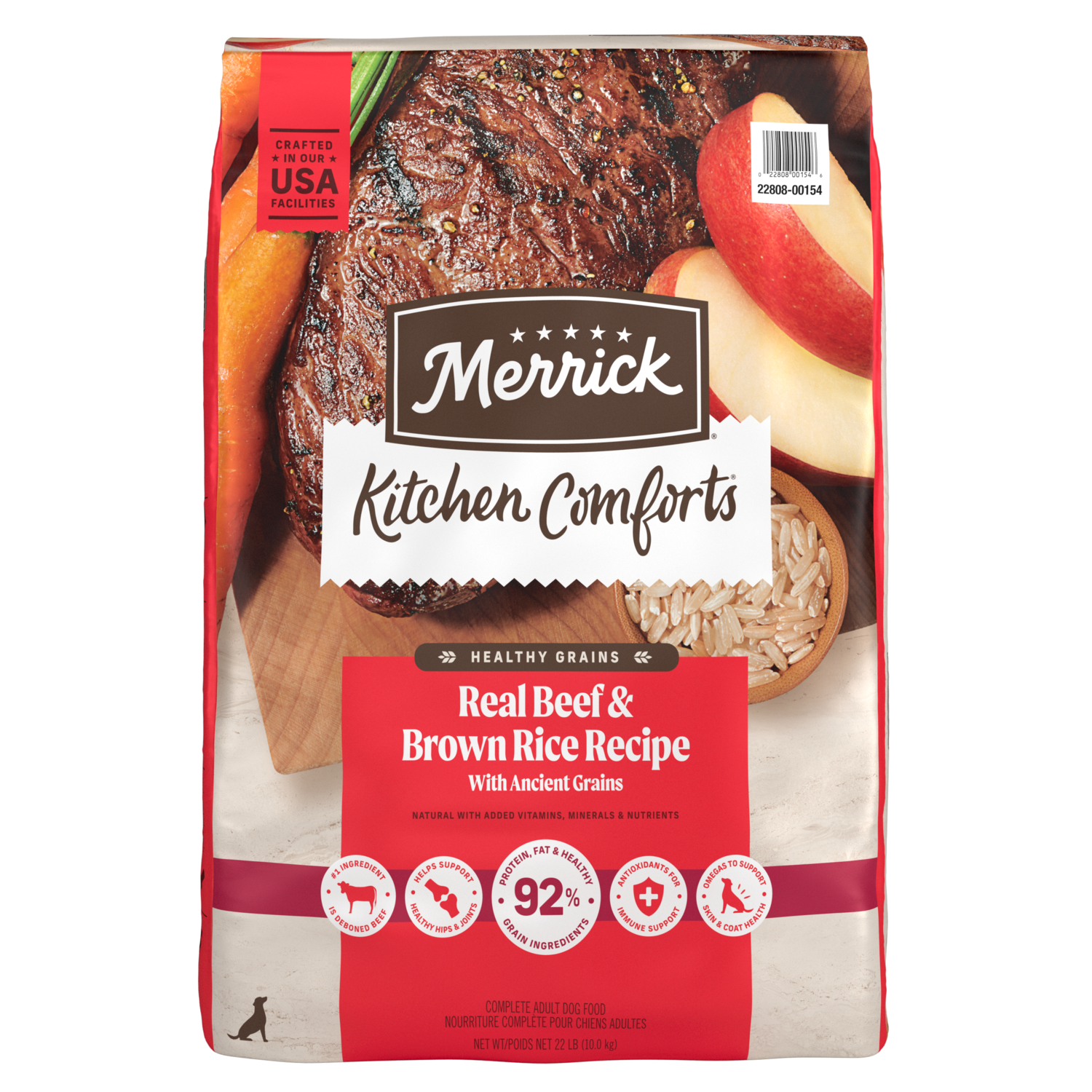 Merrick Kitchen Comforts Real Deboned Beef And Brown Rice Dry Dog Food