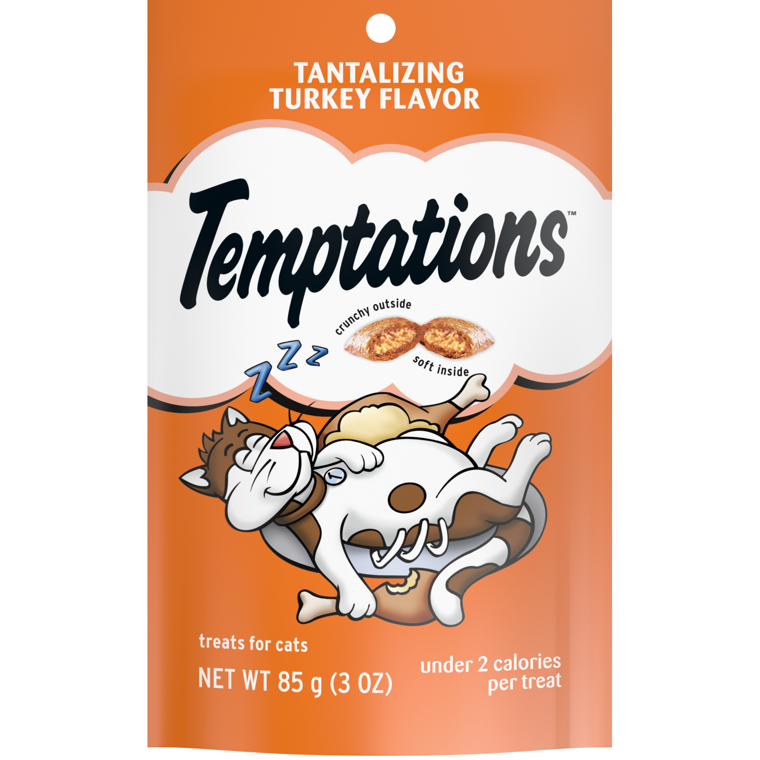 Temptations Classic Crunchy & Soft Tantalizing Turkey Flavor Cat Treats, 3-Oz