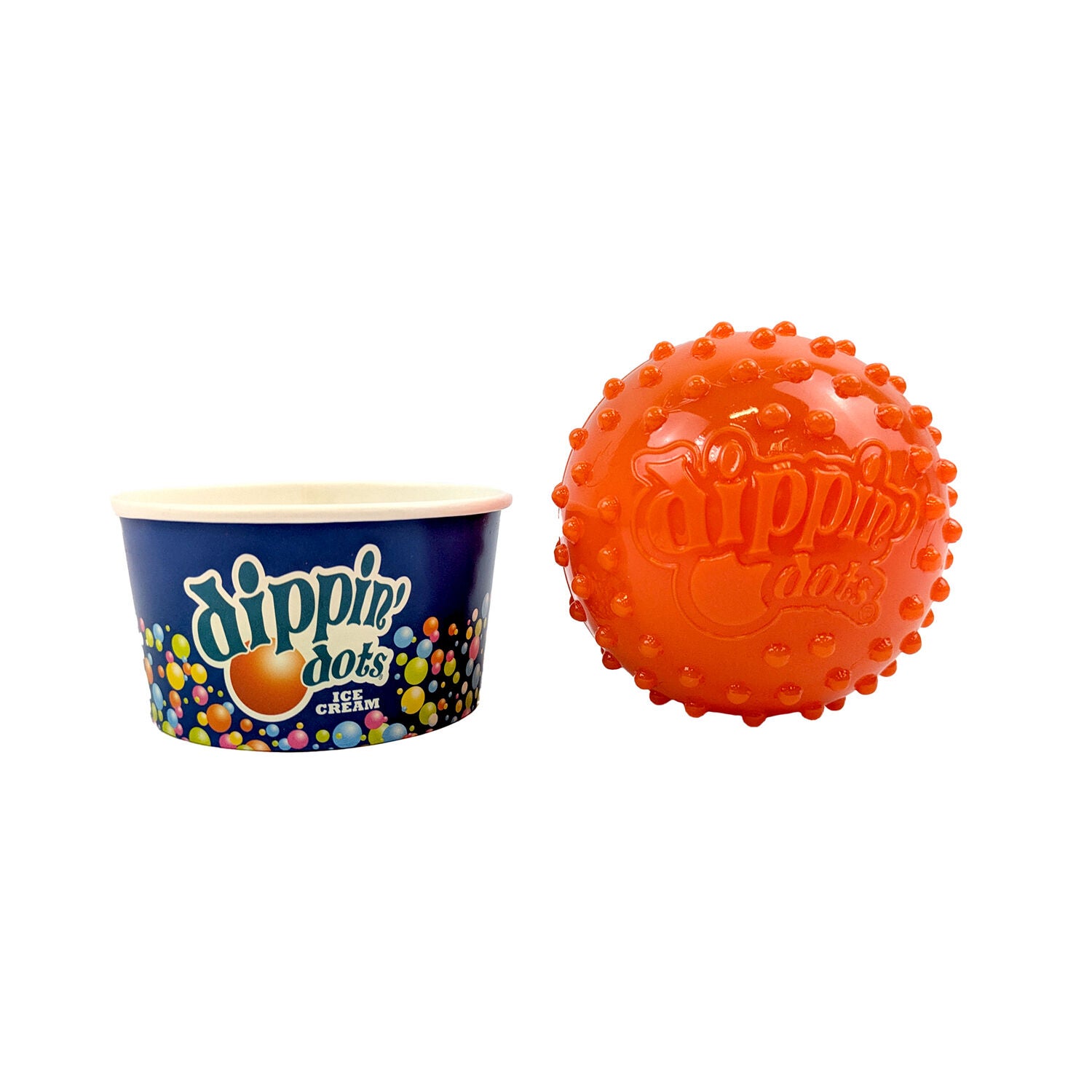 Dippin&rsquo; Dots Chill And Chew Cooling Textured Ball Dog Toy