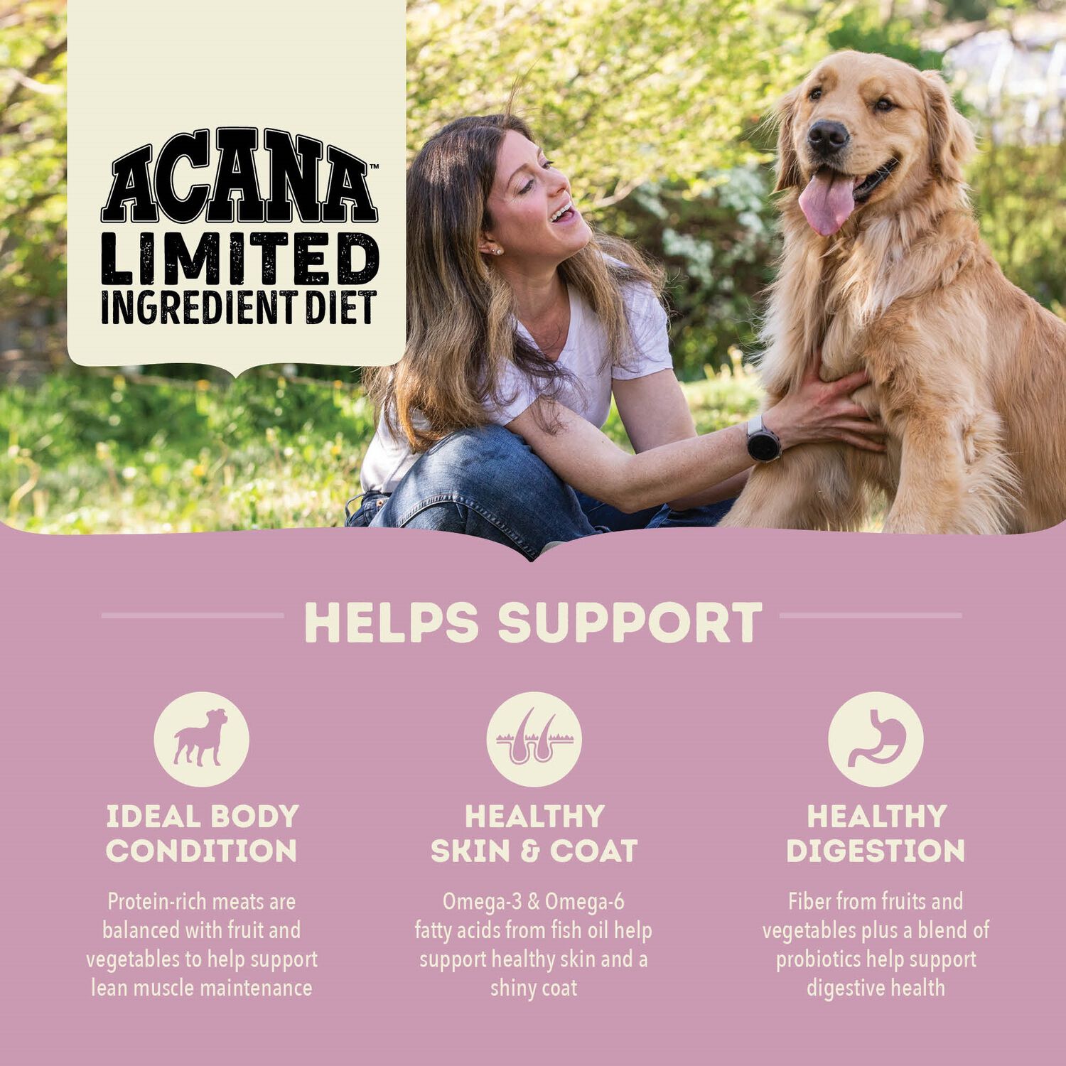 Acana Singles Limited Ingredient Diet Lamb & Apple Recipe Grain Free Dry Dog Food, 4.5-Lb Bag