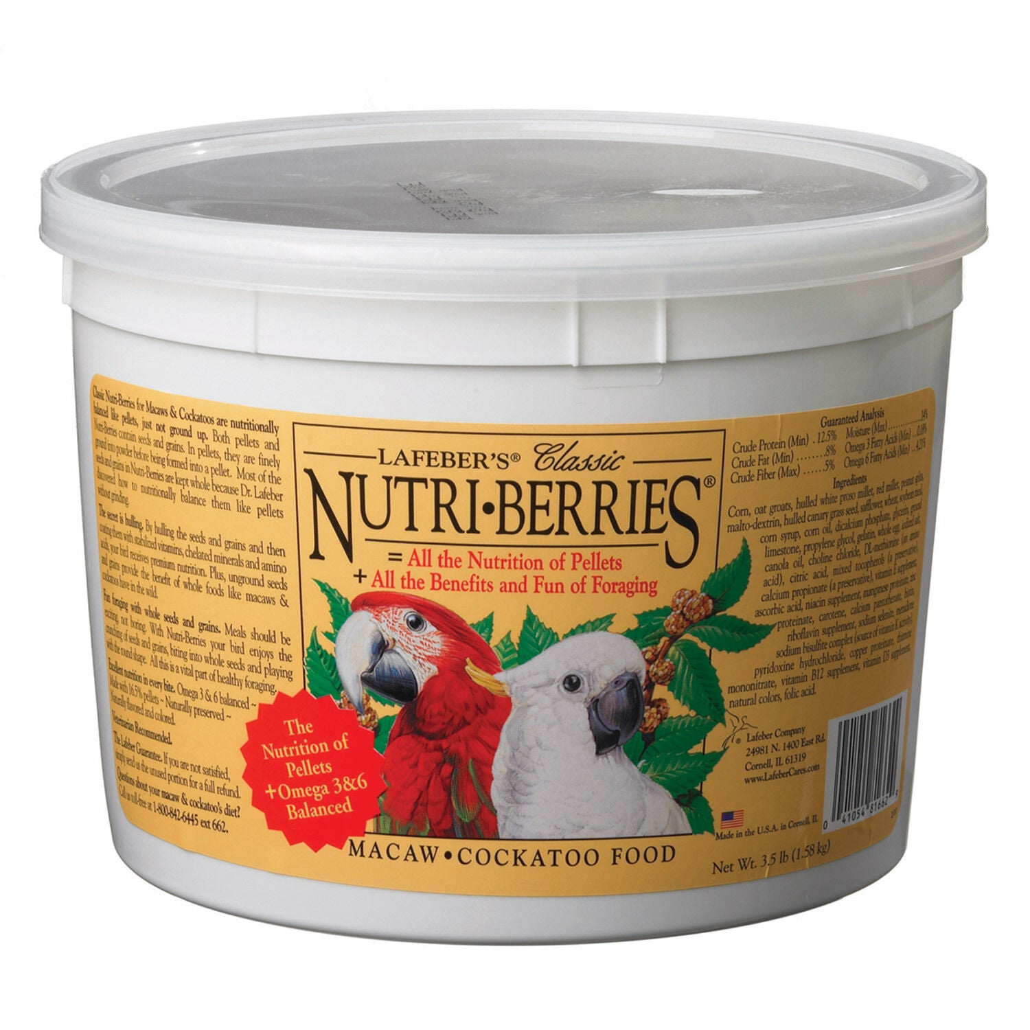 Lafeber Classic Nutri-Berries For Macaws Bird Food